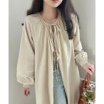 「LAUIR」 長袖シャツ MEDIUM ライトベージュ レディース