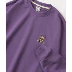 トレーナー スウェット 「0」「MOGMOG/モグモグ」アイスクリーム＆ハンバーガー＆ドーナツ キャラクターイラスト ワンポイント刺繍 オーバーサイズ