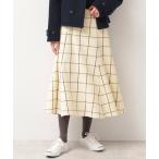  юбка [...] ворсистый в клетку переключатель юбка-клеш (XS~L)