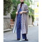 ショッピングイーザッカマニアストアーズ ワンピース ウエストリボン 花柄 シャツワンピース