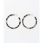 ショッピングヒョウ柄 ピアス 「ciite'」 ヒョウ柄べっ甲フープピアス  (両耳用) レディース
