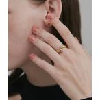 指輪 リング 「 金属アレルギー対応 」 ニュアンスデザイン ビジューリング サージカルステンレス レディース