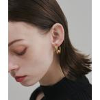 イヤリング 「 金属アレルギー対応 」 デザインフープイヤリング サージカルステンレス   (両耳用) レディース