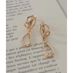 ショッピングイヤリング イヤリング コネクト ノット メタル イヤリング レディース