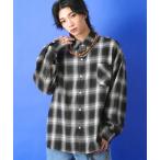 シャツ a.p.o.v. -ankoROCK's select- オンブレチェックネルシャツ / メンズ レディース ユニセックス 柄 オーバーサイズ