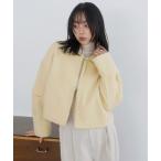 ブルゾン アウター ループツイードショートジャケット レディース
