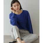 ニット セーター スパンコールラメ ボートネックニット「洗濯機洗い可」 レディース