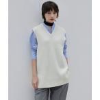 ニット セーター 「洗える」ソフトカシミヤミックス ニットベスト レディース