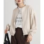 スタジャン mitis スウェードポンチ フロントジップブルゾン レディース