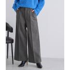 パンツ カット起毛ピンタックワイドパンツ レディース