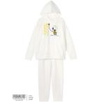 パジャマ ルームウェア PEANUTS × une nana cool「綿100％」裏毛フーディーパジャマ レディース
