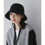 「human woman」 ストローハット「oddsコラボ」 FREE ブラック レディース