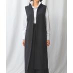 スカート 「NARACAMICIE」ウーステッドサージスタンドカラージレ