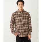 シャツ SHIPS Colors_ 「洗濯機可能」ネル ボタンダウン シャツ メンズ