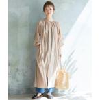 「SLOBE IENA」 長袖ワンピース 36 ベージュ レディース