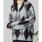 カーディガン TOWNCRAFT/タウンクラフト SHAGGY VINTAGE PATERN CARDIGAN カーディガン アーガイルチェック メン