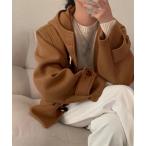 ダッフルコート コート フードデザイン ショート丈ダッフル レディース