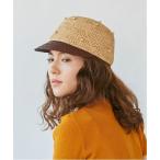 「kaorinomori」 ストローハット M/57.5cm ブラウン レディース