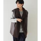 ベスト ジレ 「リバーシブル」ボア×レザー調ベスト レディース