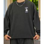 トレーナー スウェット 「GROOVY STORE」デザイン刺繍 オーバーサイズフリーストレーナー メンズ レディース