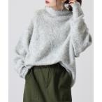 セーター ニット WS select ブークレ オーバーサイズハイネッククルーニット メンズ レディース