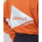tシャツ and wander/アンドワンダー×Gramicci/グラミチ/ GRAMICCI * and wander backprint LS t