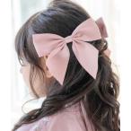 ヘアクリップ マットサテンリボンクリップ 2個セット