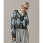 ショッピングforever21 カーディガン 「2024FW」アーガイルニットカーディガン レディース