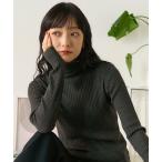 ショッピングタートルネック ニット セーター 「べストセラー」ウォッシャブル アウトリンキング タートルネックニット レディース