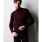 ショッピングバスケット セーター ニット バスケットジャガードタートルネックニット メンズ