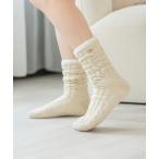ショッピングソックス 靴下 もこもこ二重編みソックス レディース