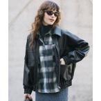 ブルゾン アウター フェイクレザー オーバーサイズジャケット レディース