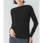 ニット セーター アンゴラタッチ ボートネックリブニット レディース