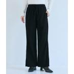 ショッピングワイドパンツ パンツ スムースリブワイドパンツ レディース