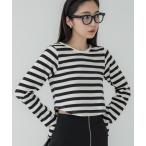 ショッピングcoca tシャツ 「WEB限定セール」クロップド丈テールカットカットソー レディース