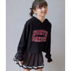 ショッピングcoca ニット セーター キッズ ワッペンロゴ ニットフーディー キッズ 子供服 男の子 女の子