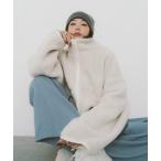 ブルゾン アウター スタンドカラーボアブルゾン レディース