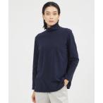 tシャツ 「ウォッシャブル」ストレッチ天竺ハイネックカットソー レディース
