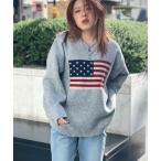 ニット セーター 「USAフラッグ×オー