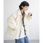 ブルゾン アウター ボアコーデュロイリバーシブル襟付きジャケット レディース