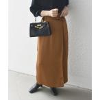 スカート SHIPS any_「手洗い可能」サテン ラップデザイン ロング タイト スカート