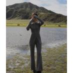  тренировочный брюки джерси оригинал flair вязаный брюки |original flare knit pants длинный длина выставить возможно ребра вязаный - 