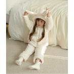 アンサンブル 「ルームウェア」「ふわふわボア」うさぎ&ねこパーカー&パンツセット キッズ 子供服 女の子