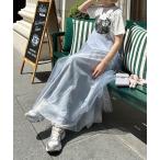 ワンピース チュールフリルキャミワンピース