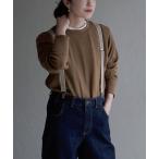 tシャツ ニットライク クルーネックプルオーバー レディース