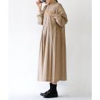 ワンピース リブカフス プリーツワンピース