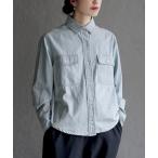 ブラウス シャツ シャンブレーデニムシャツ レディース