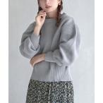 ニット セーター ダンボールリブニット クルーネック プルオーバー レディース