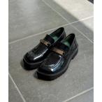 ショッピングau ローファー 浦浜アリサ×Au BANNISTERコラボ オブリークトゥローファー レディース