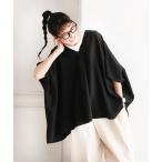 「soulberry」 半袖ブラウス M〜L ブラック レディース